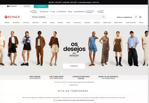 Lojas Renner fevereiro 2026