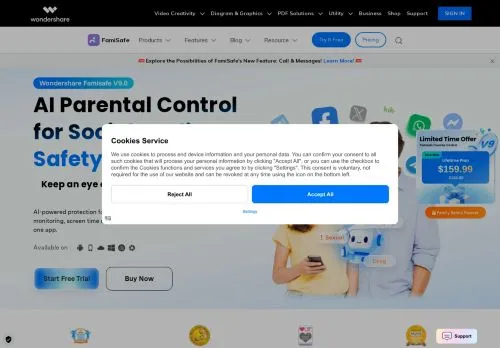 Wondershare FamiSafe março 2026