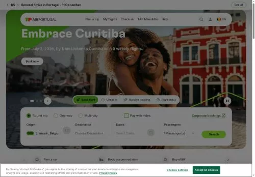 TAP Air Portugal dezembro 2025